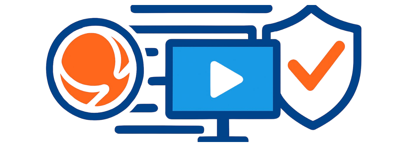 Omegle.me icons showing browser, security shield and logo