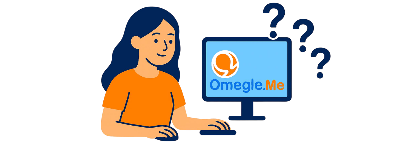Una chica frente a la computadora preguntándose qué es Omegle.me.
